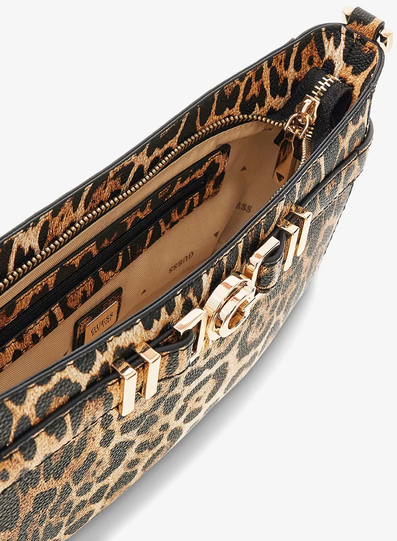 GUESS  Cirene Animal Print Shoulder Bag for Women | Best Price UAE